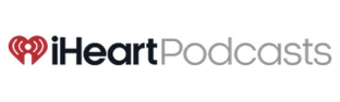 iHeartPodcasts logo featuring a red heart icon next to the text 'iHeartPodcasts'